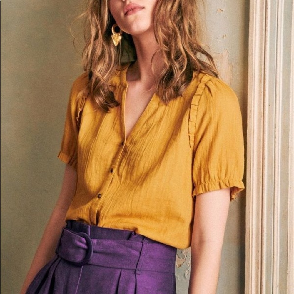 Sezane Johana Blouse in Honey - EU Size 8